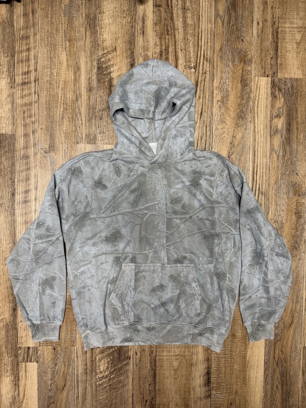 Abercrombie & Fitch Gray/Blue Camouflage Pullover Hoodie